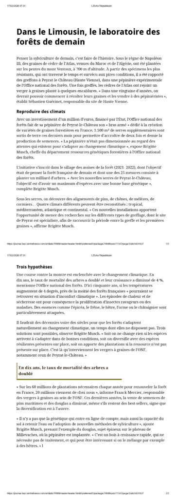 Le laboratoire des forêts de demain