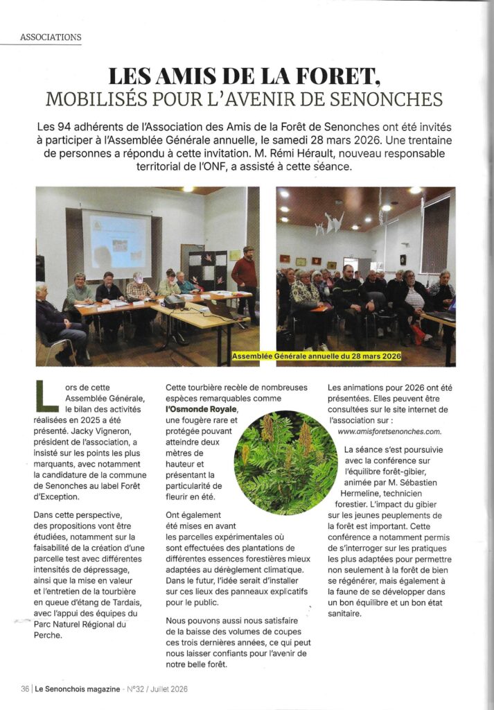 Senonchois - juillet 2026 - assemblée générale